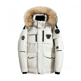 Men's Dawn Jacket with Hood and Fur for Winter Padded Puffer Ultra Light Men Down Jacket 
