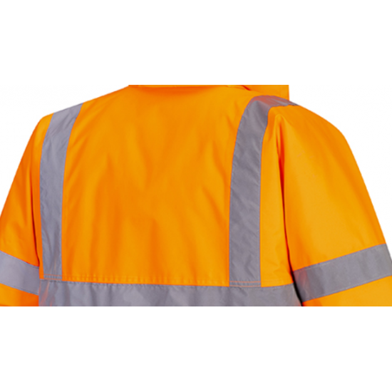 Show details of Hood Water Repellent and Breathable Hi Vis Reflective Workwear Outdoor Jacket