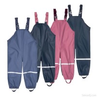 Fleece Rain Bib Overall Kids Boy Waterproof Baby Girls Jumpsuit Outdoor Sport Children Pants Toddler Snow Trousers clothes
