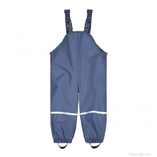Fleece Rain Bib Overall Kids Boy Waterproof Baby Girls Jumpsuit Outdoor Sport Children Pants Toddler Snow Trousers clothes image