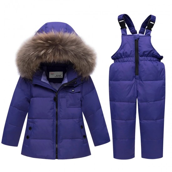 Children Outdoor Clothing Set Winter Warm kids Ski Jacket Snow Suits Overalls Down Jackets Wholesale China Children's Clothing, Children's Overalls, Children's Padded Jacket image
