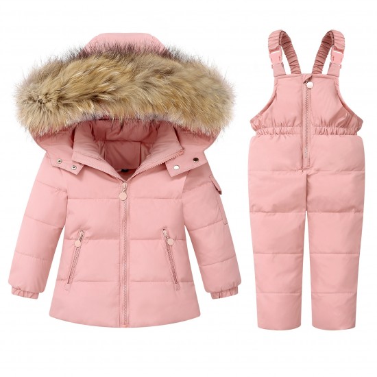 Children Outdoor Clothing Set Winter Warm kids Ski Jacket Snow Suits Overalls Down Jackets Wholesale China Children's Clothing, Children's Overalls, Children's Padded Jacket image