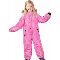 Kids One Piece Snowsuit Overalls Ski Suits Jackets Coats Jumpsuits for Girls Waterproof Winter Outdoor Snowboard
