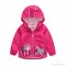 Baby Jacket Spring and Autumn Girls Jacket Kids Print Hooded Fleece Waterproof Jacket Outerwear Children Pink Rain Coat