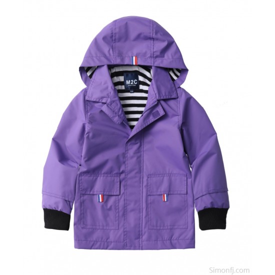 Custom Waterproof Windproof Rain Jacket for Boys Girls' Clothing Outwear Kids Rain Coat Girls Windbreaker Jacket with Hood image