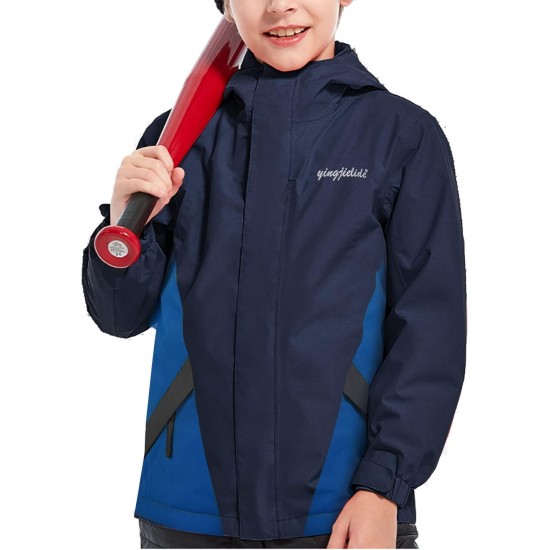 Show details of Ski Jacket for Kids Outdoor Snowboarding windproof Jacket OEM custom Children Fleece Lined Hooded Warm Winter Snow Coat