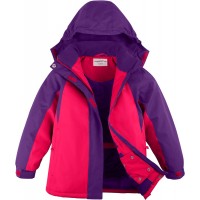 Quality Girl's Waterproof Ski Jacket OEM Outdoor Snowboarding windproof Jacket Kids Fleece Lined Hooded Winter Snow Coat