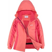  Waterproof Ski Jacket Children Outdoor Snowboarding windproof Jacket Girls Pink Fleece Lined Hooded Warm Winter Snow Coat
