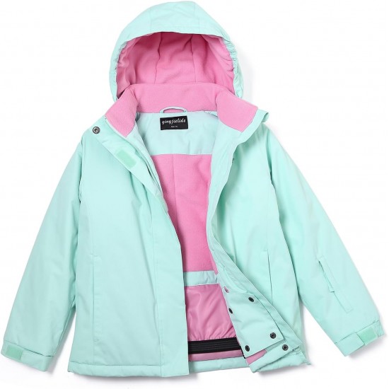 2024 New Waterproof Ski Jacket,Kids Outdoor Snowboarding windproof Jacket,Fleece Lined Hooded,Warm Winter Snow Coat image