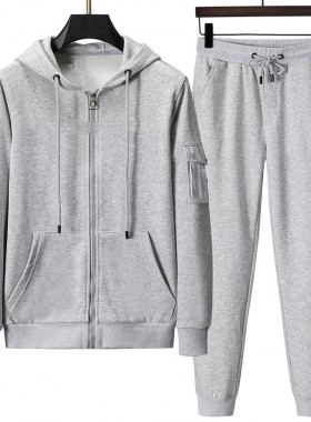 Men's Sweat Suit Light Grey Casual Sport Suit