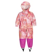 Kid′s PU Raincoat Waterproof Outdoor Jacket One Piece Lightweight Casual Clothing with Detached Hoody