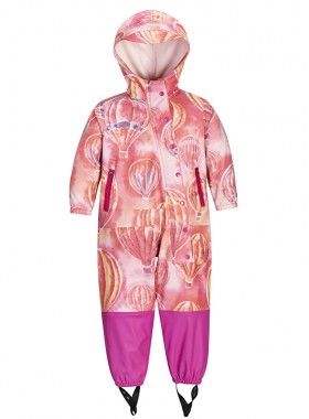Kid′s PU Raincoat Waterproof Outdoor Jacket One Piece Lightweight Casual Clothing with Detached Hoody