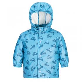 Children Hooded Spring Windbreaker Jackets 100% Polyester PU Outdoor Jacket with Printing