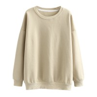 Fashion Plain Sweatshirt High Quality Pullover Sweatshirt Without Hood