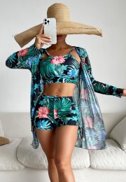 Zebra Print Bikini High Waist Bathing Suit for Women